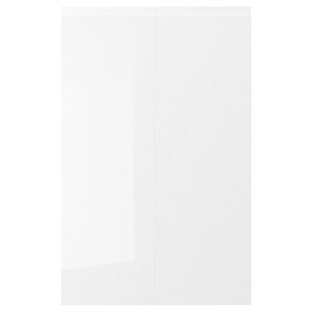 VOXTORP Дверца д/напольн углового шк, 2шт - левосторонний/глянцевый белый 25x80 см