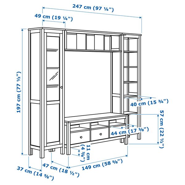 IKEA, дополнительный ракурс - схема-чертеж с размерами
