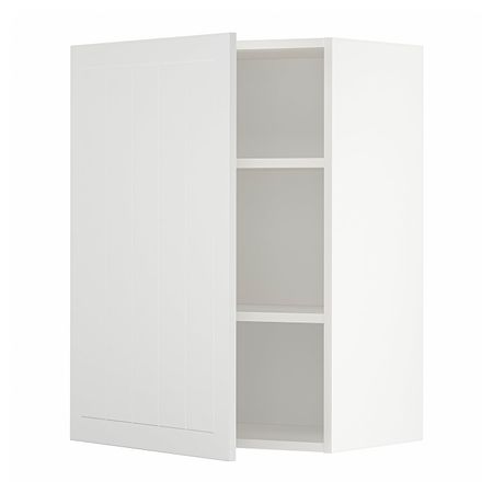 Навесной шкаф с полками, белый/Стенсунд белый 60x80 см IKEA METOD МЕТОД 094.444.51