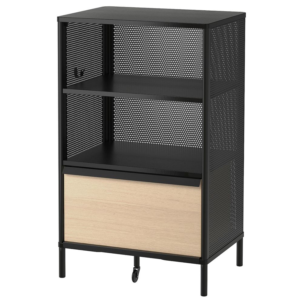 Модуль с электронным замком, сетка черный 61x101 см IKEA BEKANT БЕКАНТ 692.869.34 - фото 1