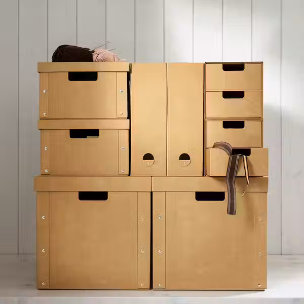 GÄRDESGÅRD ГЭРДЕСГОРД Коробка с крышкой - естественный 25x35x16 см - фото 8