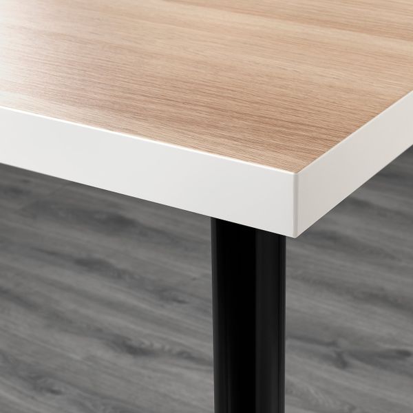 Стол, белый под беленый дуб/черный 150x75 см IKEA LINNMON ЛИННМОН / ADILS АДИЛЬС 993.286.02 - схема-чертеж с размерами