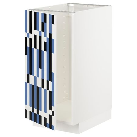 Напольный шкаф для мойки, мусорных конт, белый, Иттербин с печатным рисунком 40x60 см IKEA МЕТОД 592.870.24