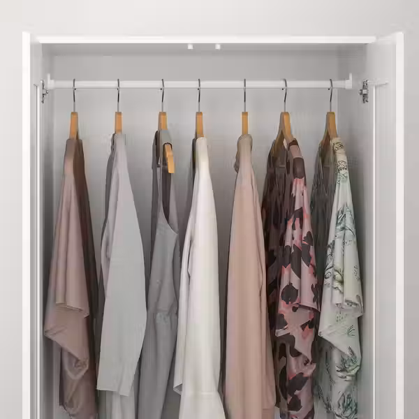 BRIMNES Шкаф платяной 2-дверный - белый 78x50x190 см - фото 5