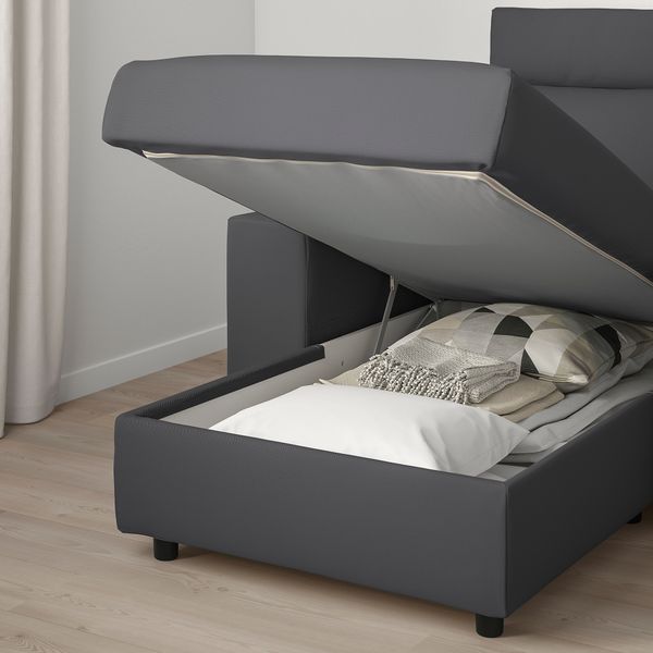 3-местный диван-кровать с козеткой, с широкими подлокотниками, Hallarp серый IKEA VIMLE ВИМЛЕ 094.190.55 - фото 6