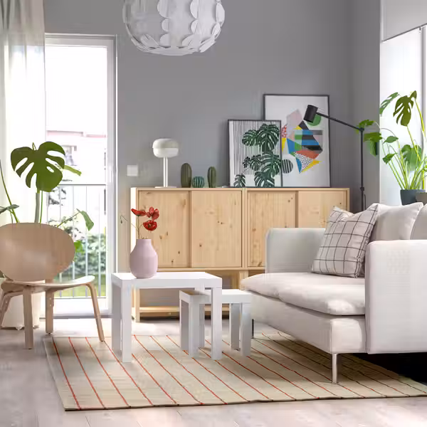 RIDSTIG РИДСТИГ Ковер, безворсовый - белый с оттенком/красный 170x240 см - фото 5