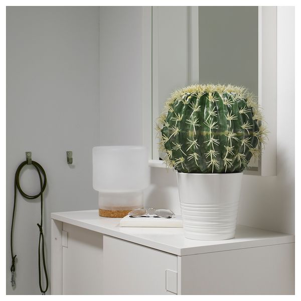 Искусственное растение в горшке ФЕЙКА, кактус, в форме шара (15 см) - фото 3