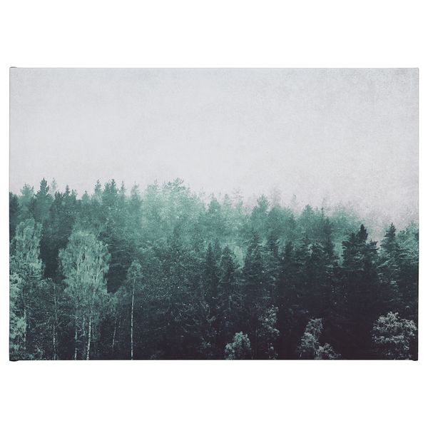 Картина с рамой БЬЁРКСТА, Кроны деревьев, цвет алюминия (140x100 см) - фото 2