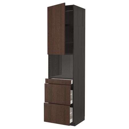 Высокий шкаф для СВЧ, дверца,3ящика IKEA METOD МЕТОД, MAXIMERA МАКСИМЕРА 494.643.24