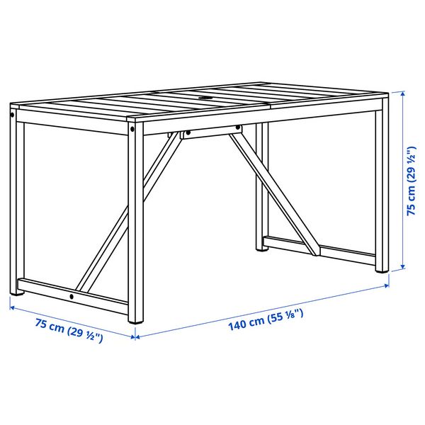 IKEA в интерьере - схема-чертеж с размерами
