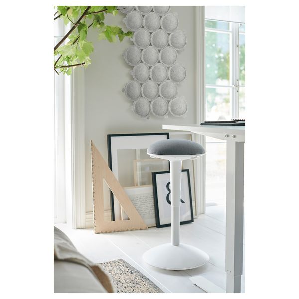 Высокий табурет, белый/Висле серый IKEA NILSERIK НИЛЬС-ЭРИК 404.147.05 - фото 4