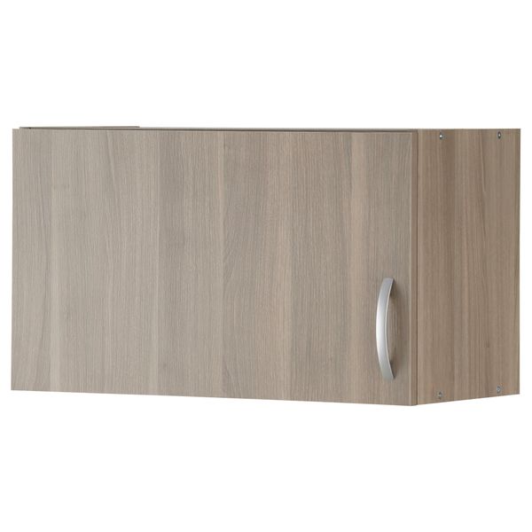 Навесной шкаф с дверцей АЛЬБРУ, серо-коричневый (60x35 см) - фото 1