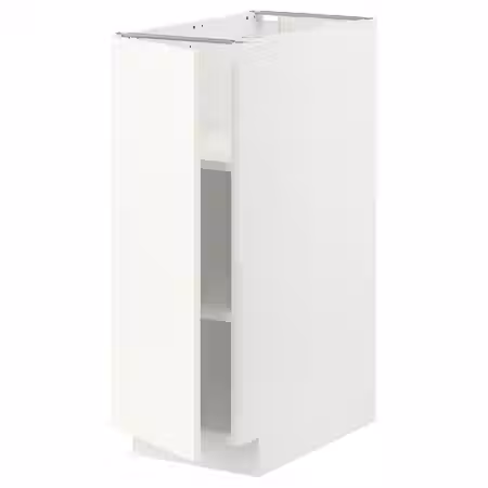 METOD Напольный шкаф с полками - белый/Vallstena белый 30x60 см