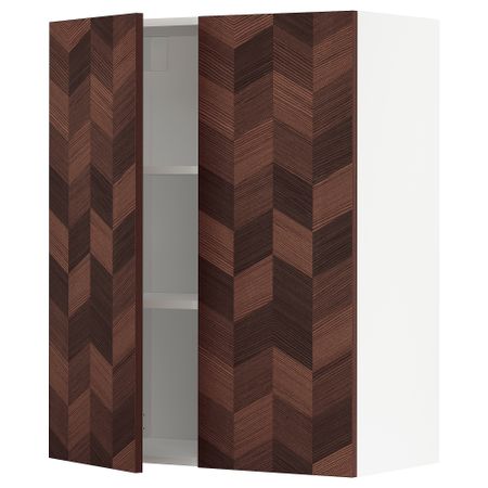 Навесной шкаф с полками, 2 дверцы, 80x100 cm IKEA METOD МЕТОД 294.657.63