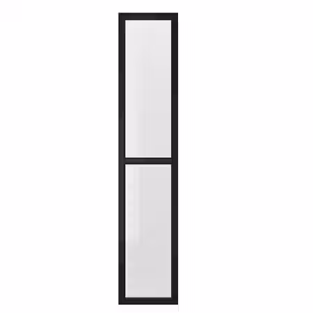 OXBERG Стеклянная дверь - чёрный под дуб 40x192 см