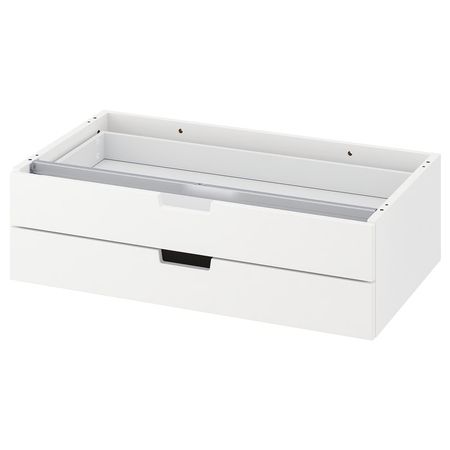 NORDLI Модульный комод с 2 ящиками - белый 80x23 см