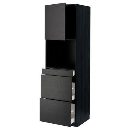 Высокий шкаф для СВЧ, дверца,3ящика, 60x60x200 cm IKEA METOD МЕТОД, MAXIMERA МАКСИМЕРА 094.710.10