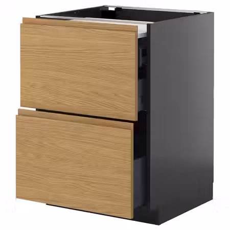 METOD / KNIVSHULT Напольный шкаф с выдвиж панелью/3ящ