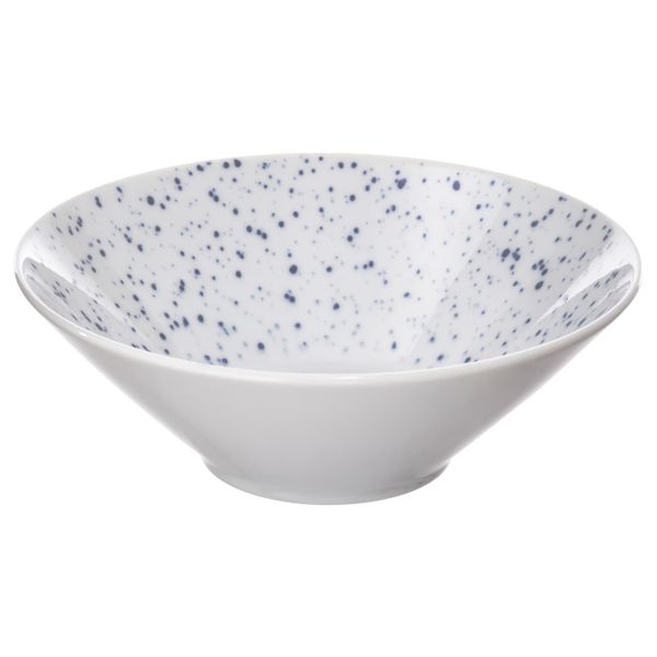 Миска, с прямыми стенками белый, синий 17 см IKEA SPORADISK СПОРАДИСК 004.333.91 - фото 1