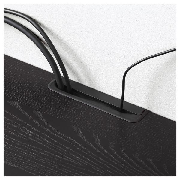 Тумба под ТВ с раздвижными дверцами МАЛЬШЁ, черная морилка черная морилка (160x48 см) - фото 4