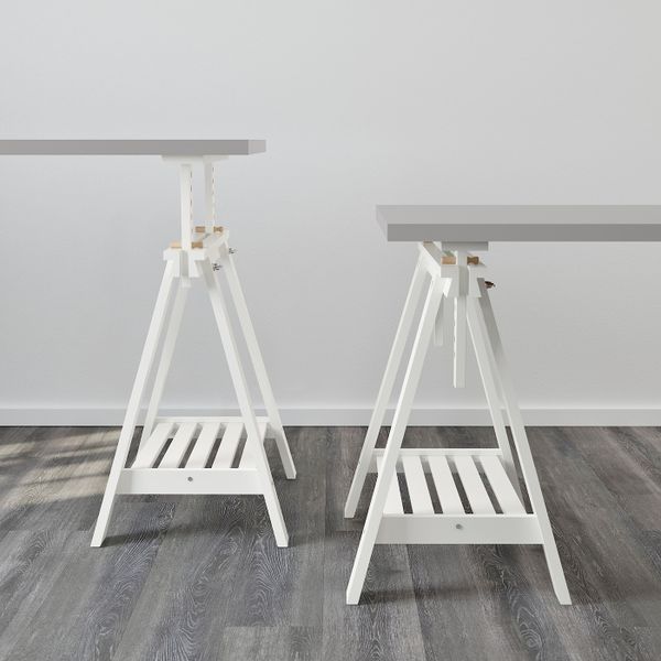 Опора для стола с полкой, белый 70x71/93 см IKEA FINNVARD ФИНВАРД 203.852.09 - фото 11