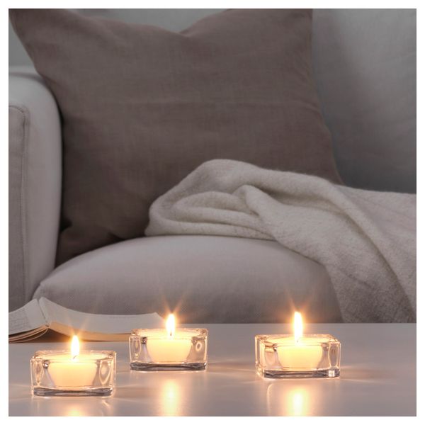 Неароматическая свеча в подставке ВЭГГУЛЬТ, белый - схема-чертеж с размерами