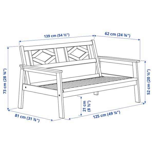 IKEA в интерьере - схема-чертеж с размерами
