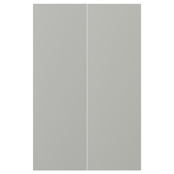 HAVSTORP Дверца д/напольн углового шк, 2шт - светло-серый 25x80 см - фото 1