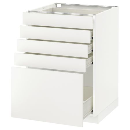Напольный шкаф с 5 ящиками МЕТОД / ФОРВАРА, белый, Хэггеби белый
