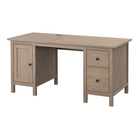 Письменный стол ХЕМНЭС, серо-коричневый (155x65 см)