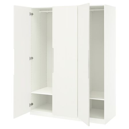 PAX / TONSTAD Гардероб, комбинация - белый/белый с оттенком 150x60x201 см