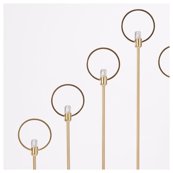 Светодиодный канделябр, 7 ламп СТРОЛА, желтая медь - схема-чертеж с размерами