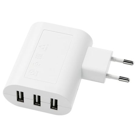 SMÅHAGEL Зарядное устройство/3 USB-порта - белый