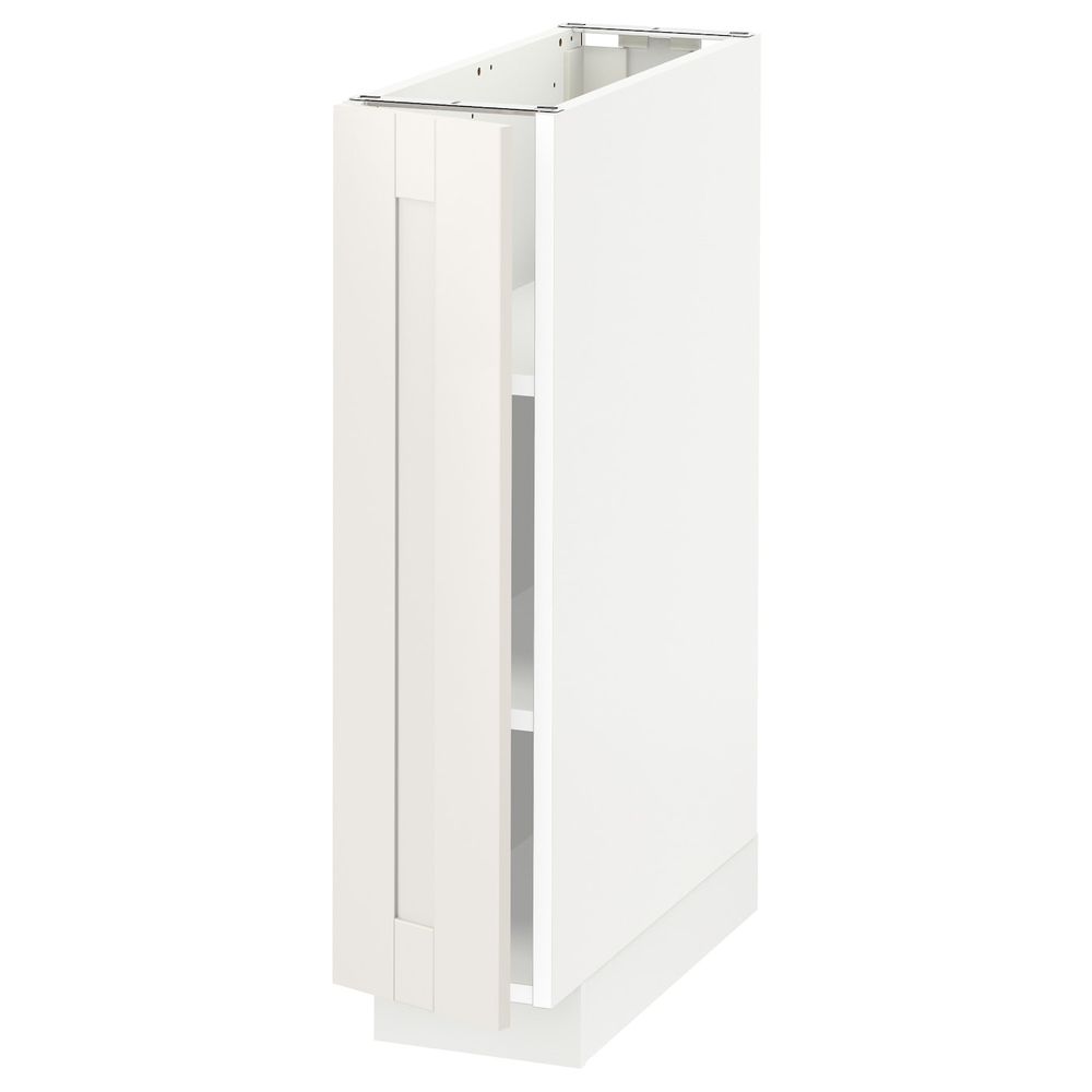 Напольный шкаф с полками, белый/Сэведаль белый 20x60 см IKEA METOD МЕТОД 092.229.64 - схема-чертеж с размерами
