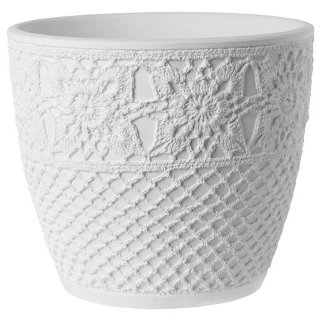 Горшок цветочный, белый, цветок, 15 см IKEA САЛЬПЕТЕР 304.484.47