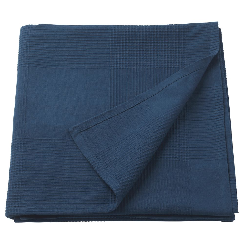 Покрывало, темно-синий 230x250 см IKEA INDIRA ИНДИРА 003.962.61 - фото 1