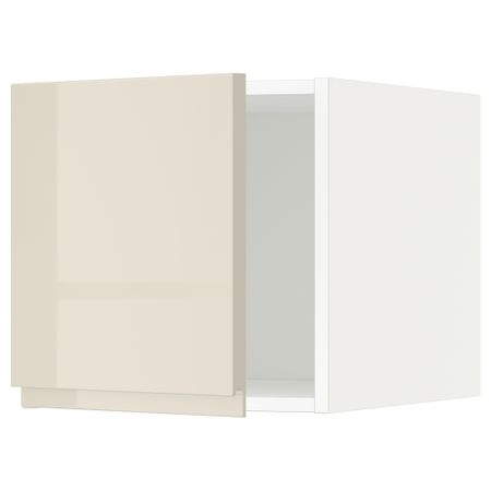 Верхний шкаф, белый, Voxtorp глянцевый светло-бежевый, 40x40 см IKEA METOD МЕТОД 594.625.84