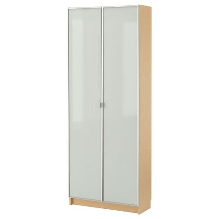 Стеллаж БИЛЛИ / МОРЛИДЕН, березовый шпон (80x202x28 см)