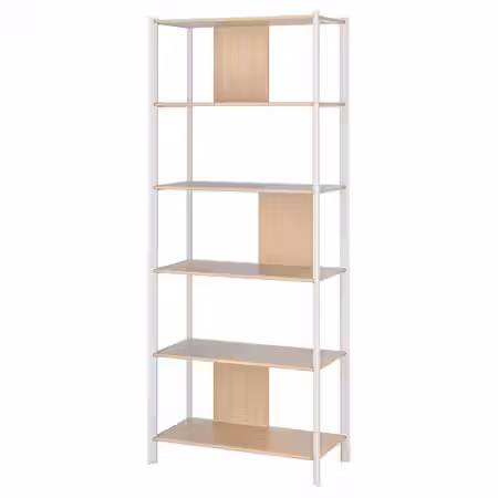 JÄTTESTA ЭТТЕСТА Стеллаж - белый/светлый бамбук 80x195 см