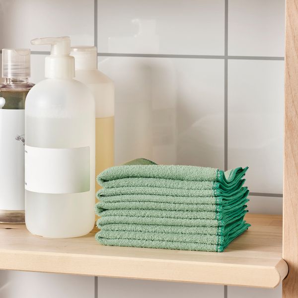 Салфетка кухонная, зеленый 25x25 см IKEA RINNIG РИННИГ 304.764.59 - фото 6