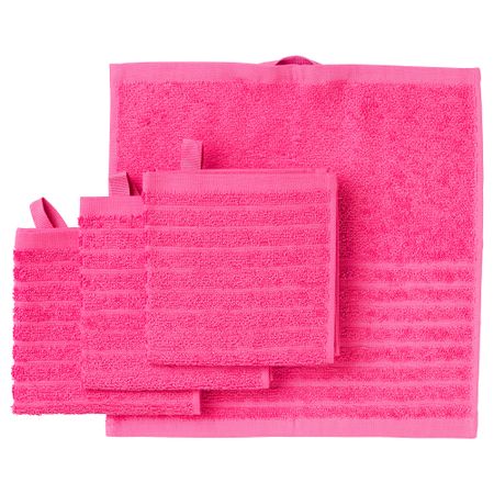 Полотенце, ярко-розовый, 30x30 см IKEA VÅGSJÖN ВОГШЁН 905.710.95