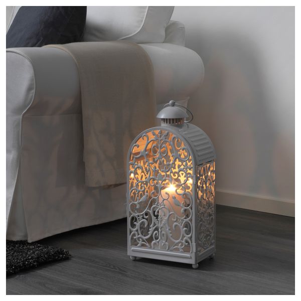 Фонарь для формовой свечи ГОТТГЁРА, д/дома/улицы серый (48 см) - фото 2