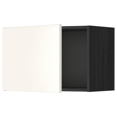 Шкаф навесной МЕТОД, черный, Веддинге белый