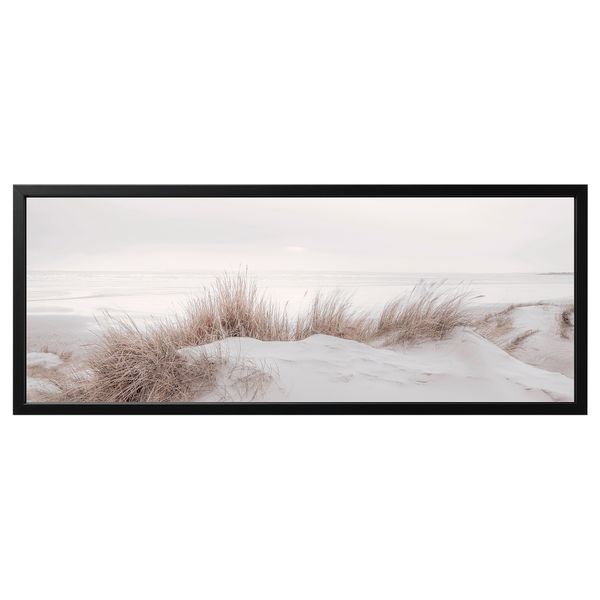 Картина с рамой, Песчаные дюны, черный, 140x56 см IKEA BJÖRKSTA БЬЁРКСТА 695.089.30 - фото 1