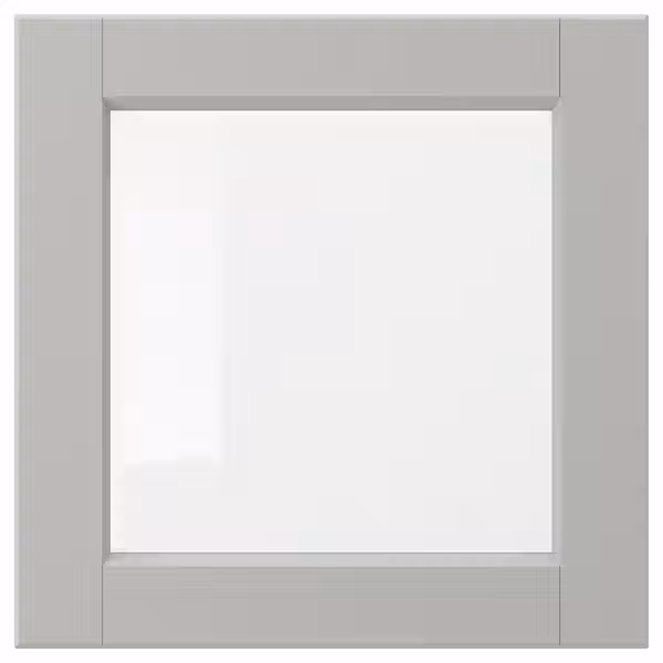 LERHYTTAN Стеклянная дверь - светло-серый 40x40 см - фото 1