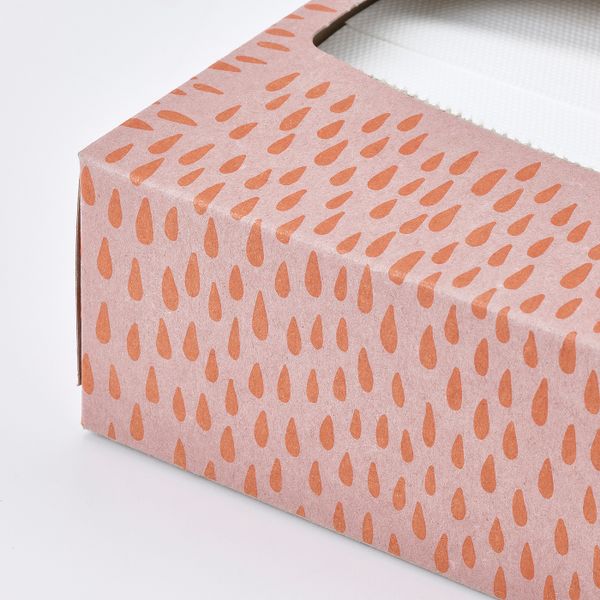 Салфетка бумажная, с рисунком светло-розовый/оранжевый 16x32 см IKEA VÅRFEST ВОРФЕСТ 705.164.63 - фото 2