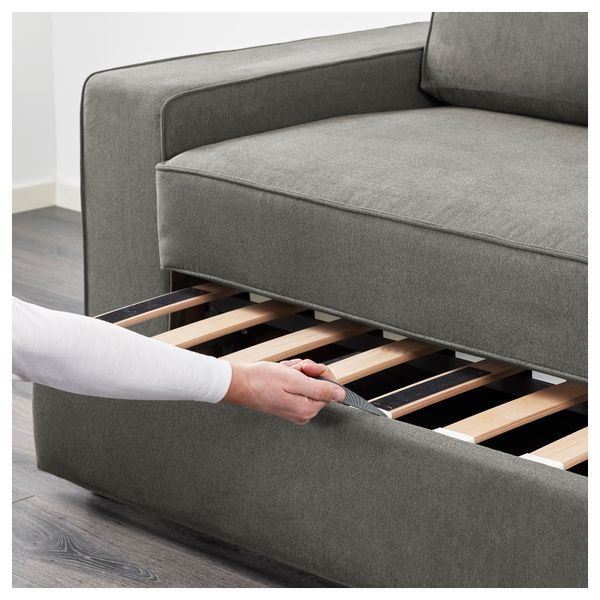 Диван-кровать 2-местная ВИЛАСУНД, Бурред серо-зеленый - фото 2