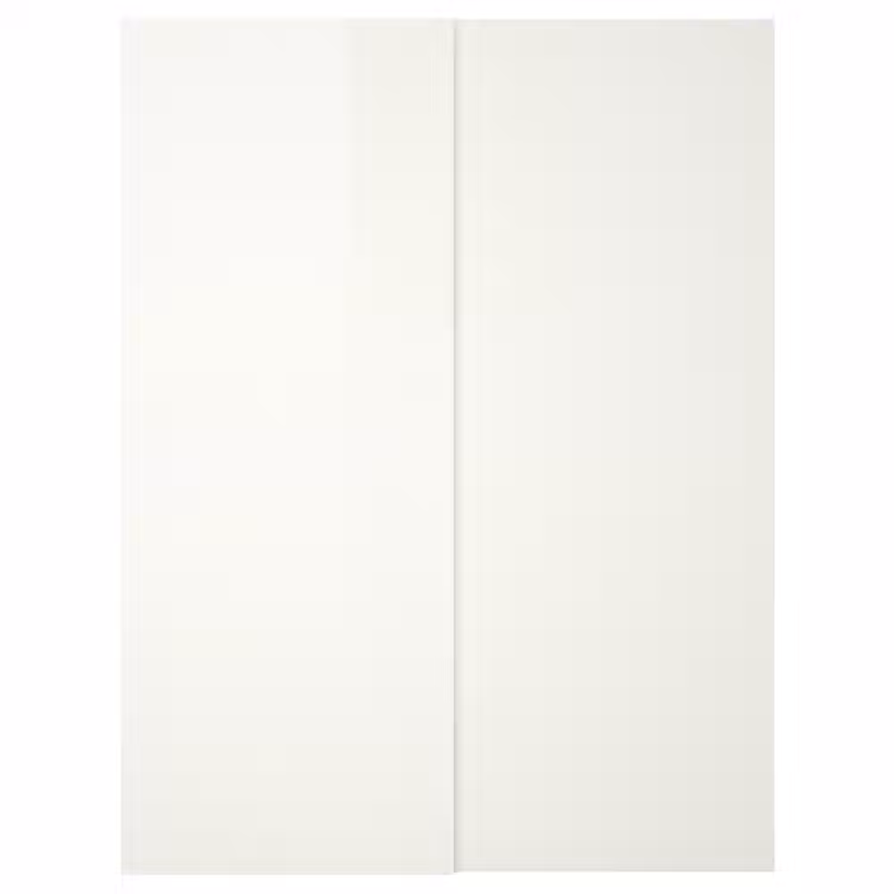 HASVIK Пара раздвижных дверей - глянцевый белый 150x236 см - фото 1