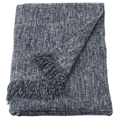 Плед, темно-синий 130x170 см IKEA INGRUN ИНГРУН 304.376.94