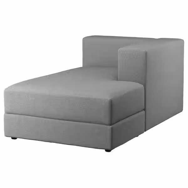 JÄTTEBO Модульная козетка, правая - с подлокотником/Tonerud серый - фото 1